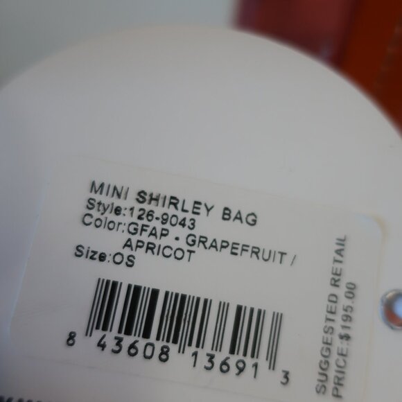 NWT Authentic Womens Staud Grapefruit Apricot Mini Shirley Tote Handbag - Picture 7 of 9